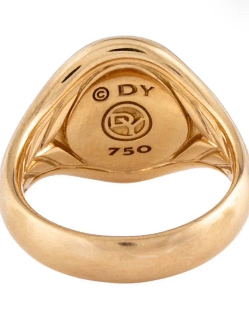 DAVID YURMAN 18K 750 YELLOW GOLD ONYX BEE PINKY RING